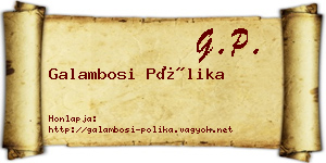 Galambosi Pólika névjegykártya